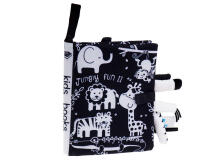 Ikonka Art.KX5634 Sensory book soft safari animal tails