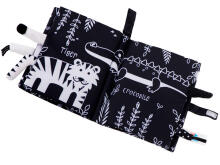 Ikonka Art.KX5634 Sensory book soft safari animal tails