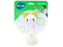 Ikonka Art.KX5592_5 Rattle teether + sounds lights cat HOLA