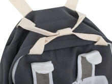 Ikonka Art.KX5583_3 Kindergarten baby backpack rabbit grey