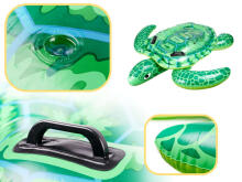 Ikonka Art.KX5576 Inflatable swimming mattress turtle pontoon INTEX 150cm