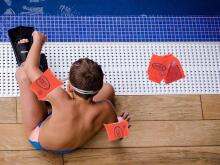 Ikonka Art.KX5561 Butterfly inflatable swimming sleeves orange INTEX