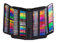 Ikonka Art.KX5553 Coloured gel pens in case 120pcs + 120 refills