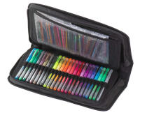 Ikonka Art.KX5553 Coloured gel pens in case 120pcs + 120 refills