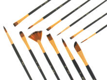 Ikonka Art.KX5552 Paint brushes art set 12pcs black