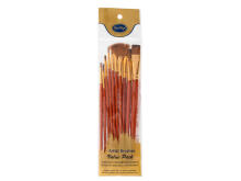 Ikonka Art.KX5550 Paint brushes art set 10pcs red