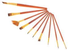 Ikonka Art.KX5550 Paint brushes art set 10pcs red