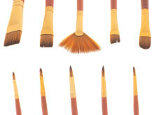 Ikonka Art.KX5550 Paint brushes art set 10pcs red