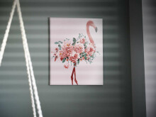Ikonka Art.KX5549_1 Gleznošana pēc skaitļiem attēls 40x50cm flamingo