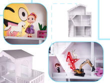 Ikonka Art.KX5547 LULILO bookshelf toy house bookcase 2in1 CALLA 116cm XXL