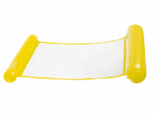 Ikonka Art.KX7957_3 Piepūšamais matracis peldēšanas krēsls dzeltens ūdens šūpuļtīkls