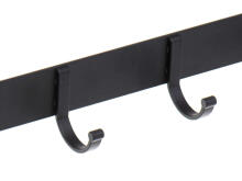 Ikonka Art.KX5534 Clothes door hook 11cm 5 hooks black