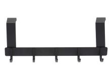 Ikonka Art.KX5534 Clothes door hook 11cm 5 hooks black