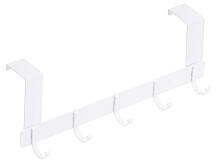 Ikonka Art.KX5534_1 Clothes door hook 11cm 5 hooks white