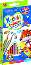 Ikonka Art.KX5486 BAMBINO Mokykliniai trikampiai pieštukai 12 spalvų
