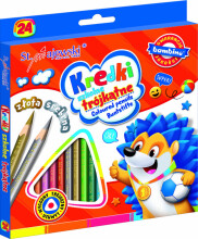 Ikonka Art.KX5486_1 BAMBINO School triangular pencils 24 colours