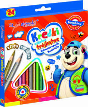 Ikonka Art.KX5486_1 BAMBINO School triangular pencils 24 colours