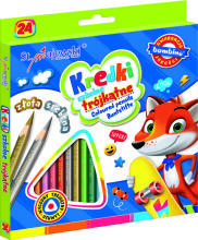 Ikonka Art.KX5486_1 BAMBINO School triangular pencils 24 colours