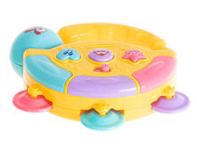 Ikonka Art.KX5436 Interactive tambourine musical toy yellow