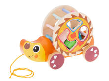 Ikonka Art.KX5432 Wooden sorter on a string mobile hedgehog