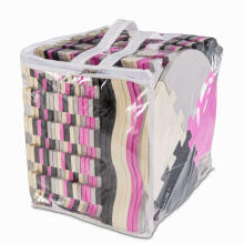 Ikonka Art.KX5420 Foam puzzle mat / playpen 36el grey/pink 143cm x 143cm x 1cm