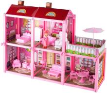 Ikonka Art.KX5410 Dolls' house large Villa with doll to assemble