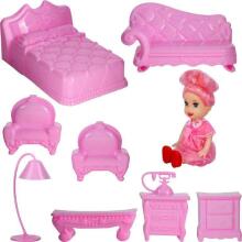 Ikonka Art.KX5410 Dolls' house large Villa with doll to assemble