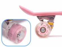 Ikonka Art.KX5375_1 Fiskeboard skateboard LED wheels pink