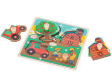 Ikonka Art.KX5368 Wooden jigsaw puzzle farm