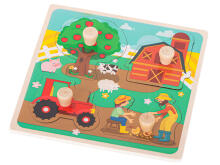 Ikonka Art.KX5368 Wooden jigsaw puzzle farm