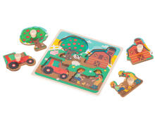 Ikonka Art.KX5368 Wooden jigsaw puzzle farm