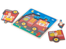 Ikonka Art.KX5368_2 Wooden puzzle fire brigade