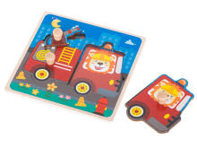 Ikonka Art.KX5368_2 Wooden puzzle fire brigade