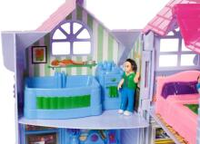Ikonka Art.KX5359 Country folding dolls' house Villa