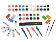 Ikonka Art.KX5352 Plastic painting set in carrying case 123el