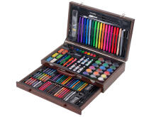 Ikonka Art.KX5352 Plastic painting set in carrying case 123el