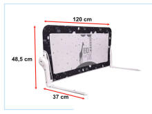 Ikonka Art.KX5319_1 Safety gate barrier bed guard 120cm black