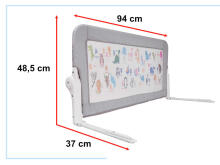 Ikonka Art.KX5318 Safety gate barrier bed guard 90cm animals