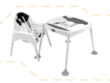 Ikonka Art.KX5317 Feeding chair stool table chair 3in1 stars