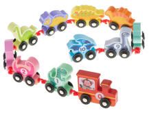 Ikonka Art.KX5312 Montessori wooden train dinosaur train