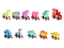 Ikonka Art.KX5312 Montessori wooden train dinosaur train