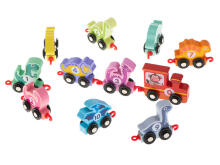 Ikonka Art.KX5312 Montessori wooden train dinosaur train