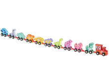 Ikonka Art.KX5312 Montessori wooden train dinosaur train