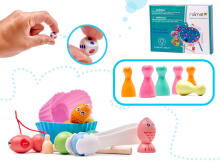 Ikonka Art.KX5269 Family game fish caterpillar fishing montessori