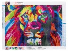 Ikonka Art.KX5259_8 Diamond embroidery mosaic set 5D lion