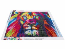 Ikonka Art.KX5259_8 Diamond embroidery mosaic set 5D lion
