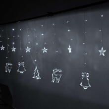 Ikonka Art.KX5250_1 LED reindeer curtain lights 2.5m 138LED cold white