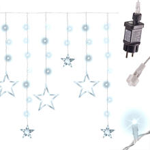 Ikonka Art.KX5248_1 LED star curtain lights 2.5m 138LED cold white