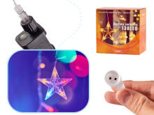 Ikonka Art.KX5248_2 LED star curtain lights 2.5m 138LED multicolour