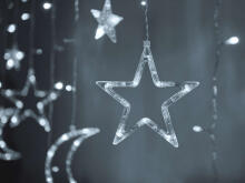 Ikonka Art.KX5247_1 LED moon curtain lights stars 2.5m 138LED cold